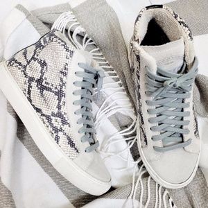 P448 High Top Star Python Snakeskin Skate Sneakers